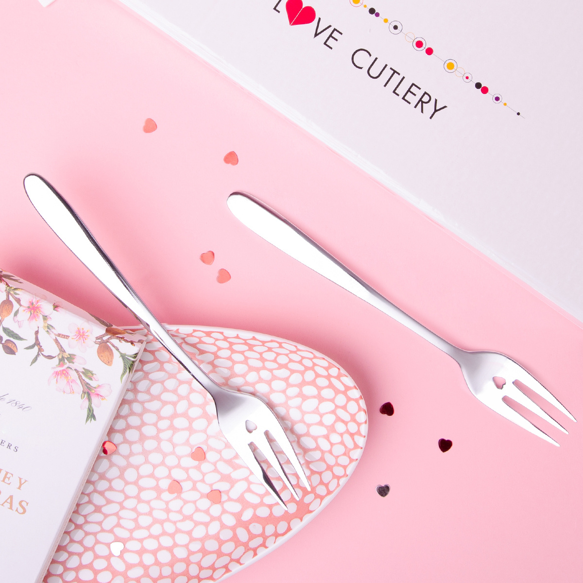 Kuchengabeln mit Herz 6-tlg. | Love Cutlery
