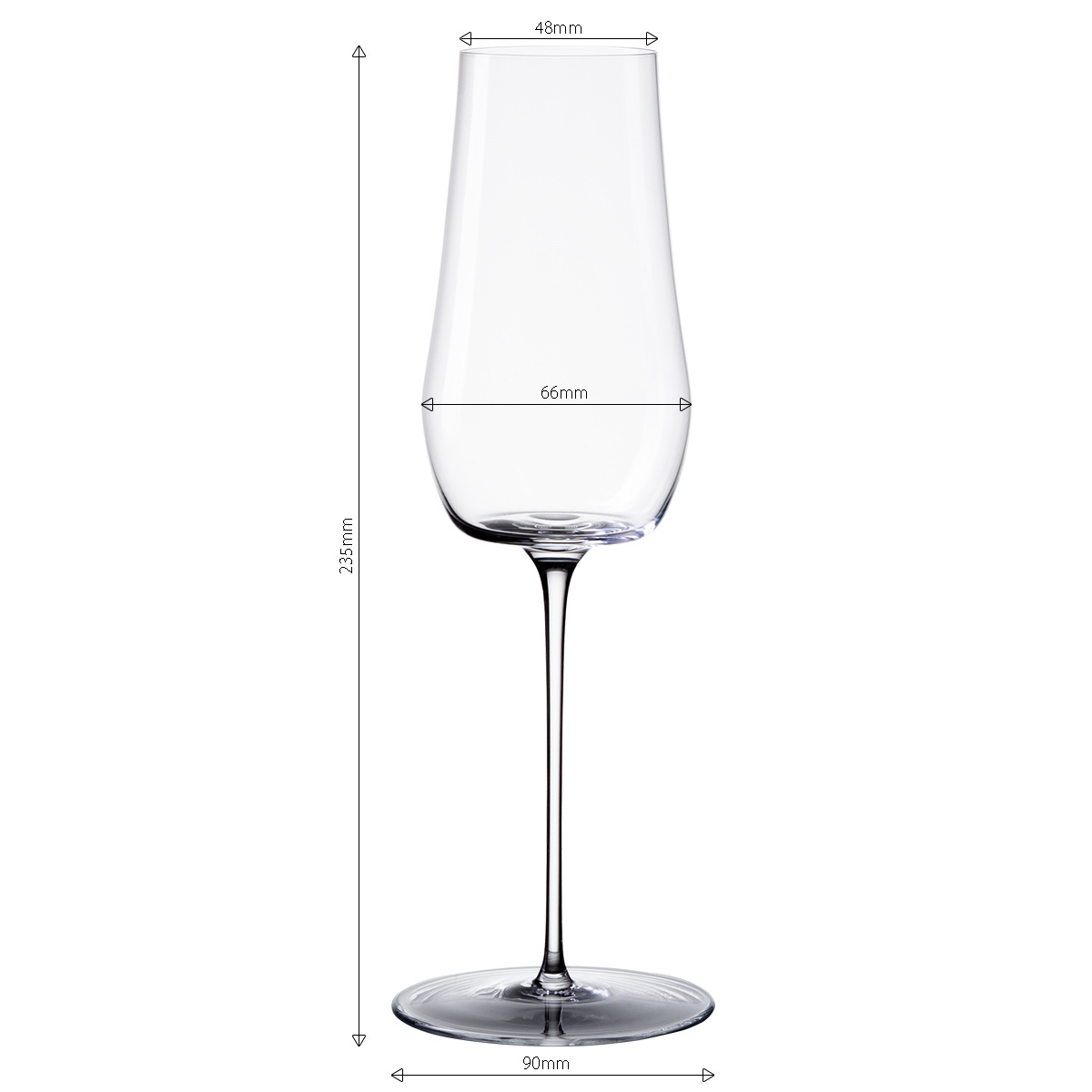 Champagnergläser 220 ml 2er-Set – Green Wave Platinum Line Lunasol II