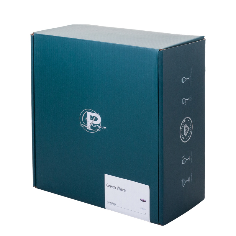 Rotweingläser 530 ml 2er-Set – Green Wave Platinum Line Lunasol II
