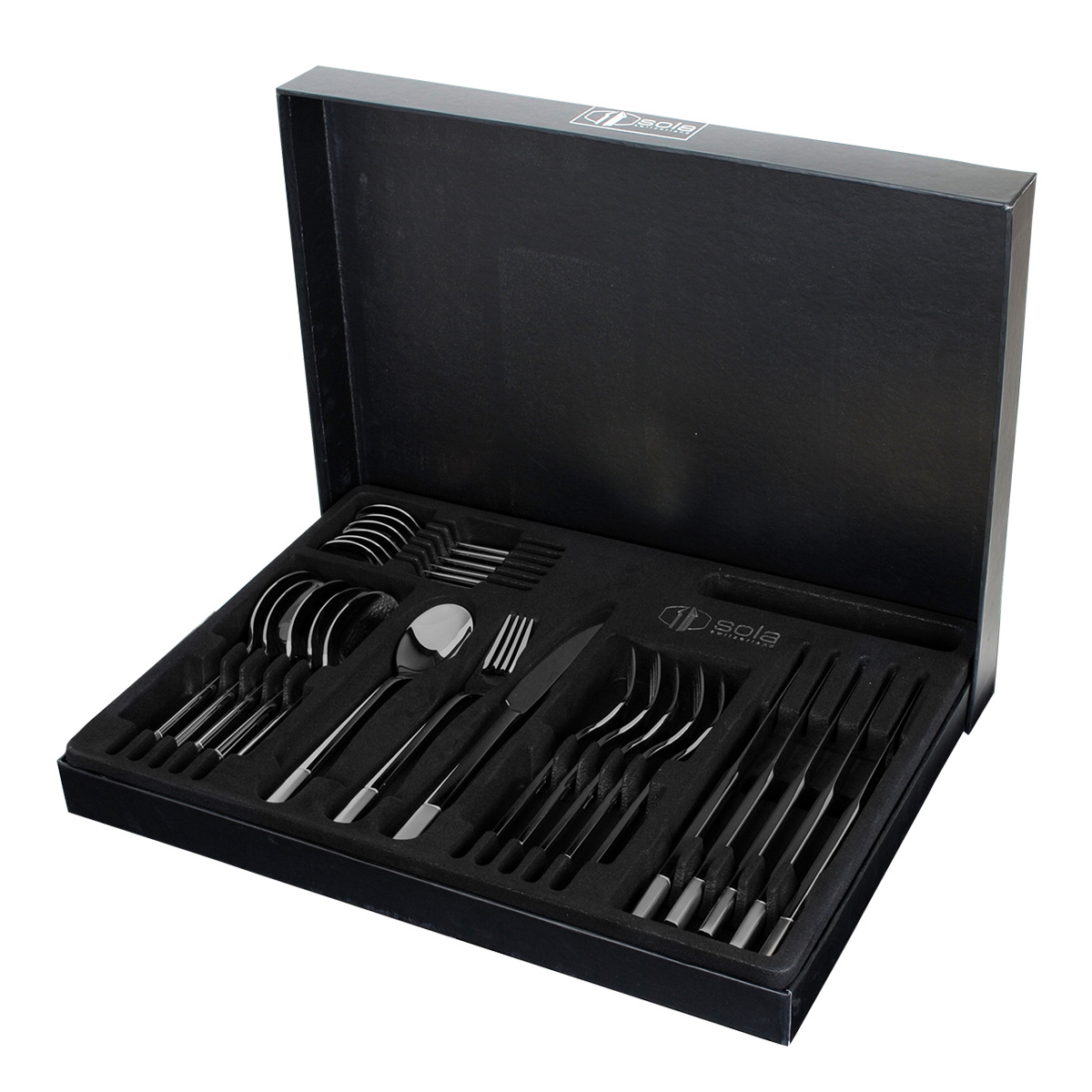 Besteck-Set 24-tlg. - Luxus schwarz