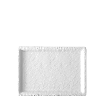 Tablett weiss gross 24,4 x 17,5 cm - Elements Melamin (Flow)