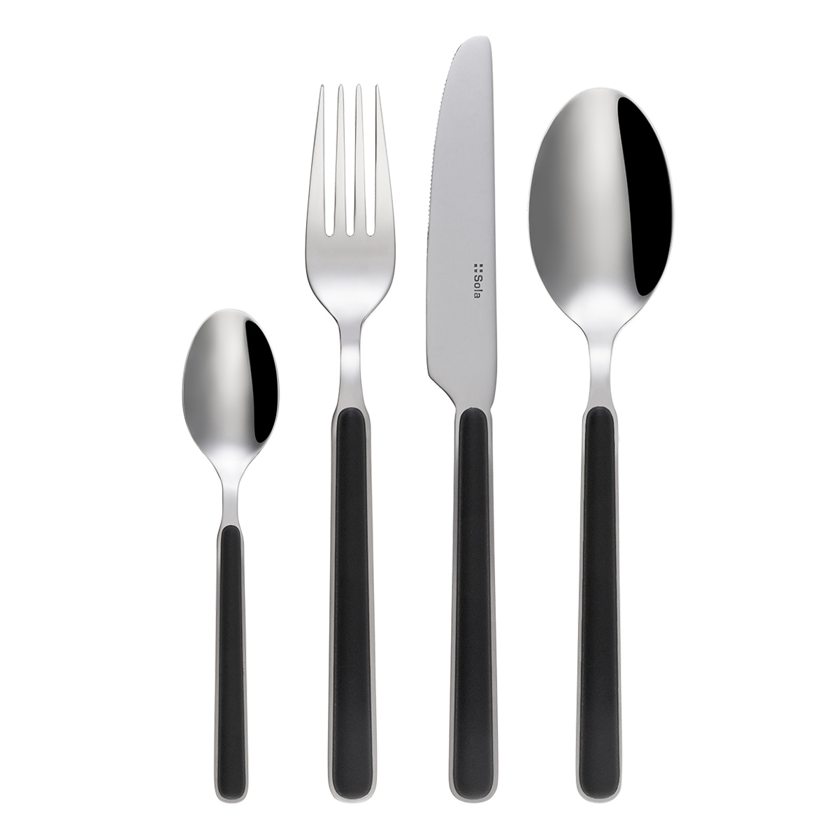 Besteckset 16-tlg. Gallery schwarz | Sola