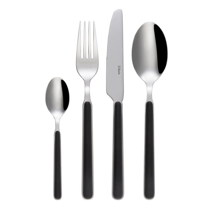 Besteckset 16-tlg. Gallery schwarz | Sola