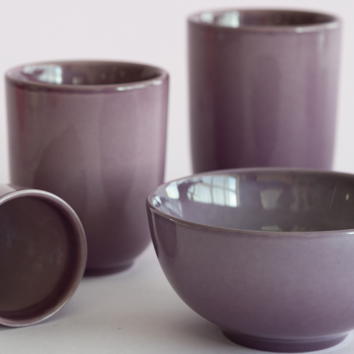 Schale ø 11 cm | Gaya Solatelier Aubergine
