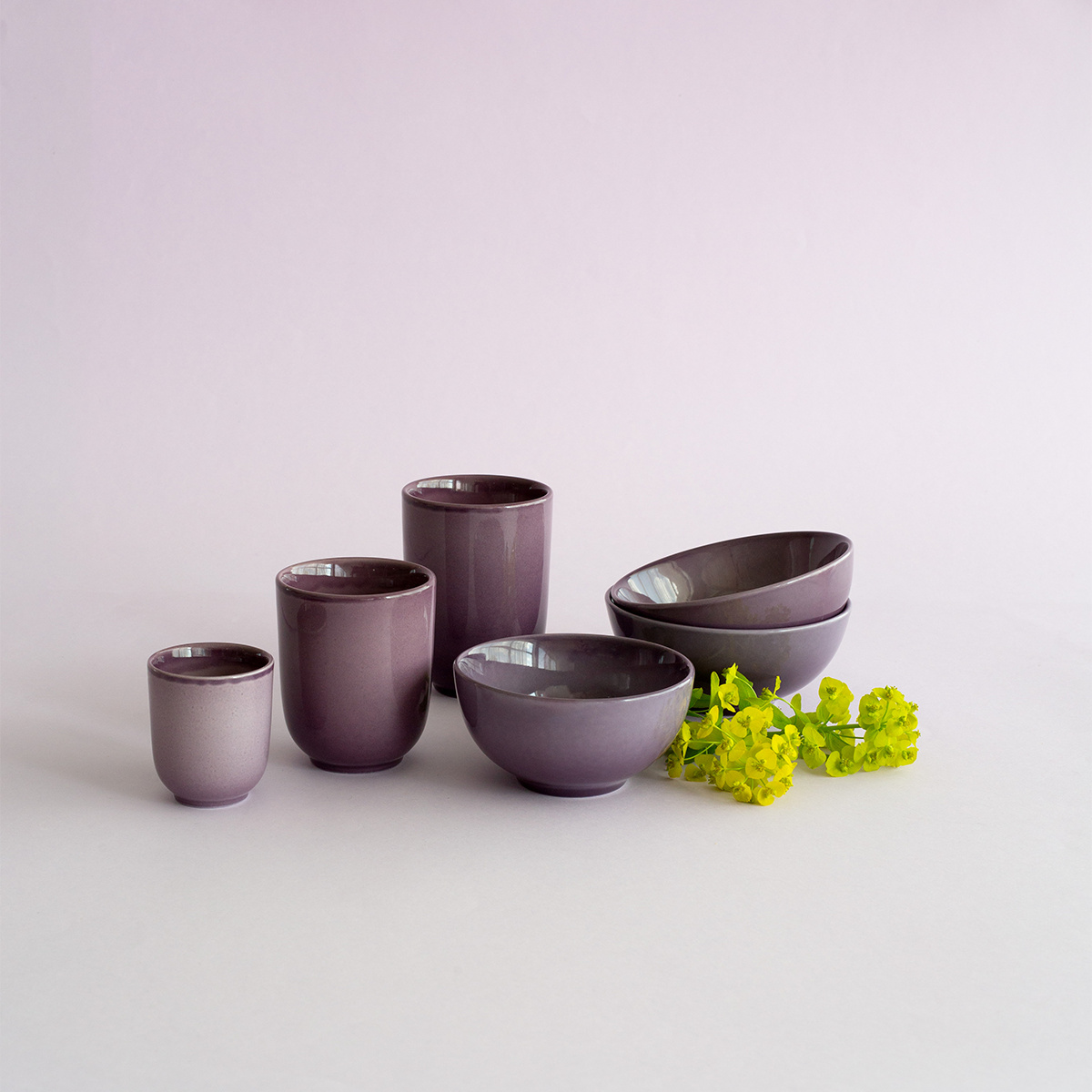 Schale ø 11 cm | Gaya Solatelier Aubergine