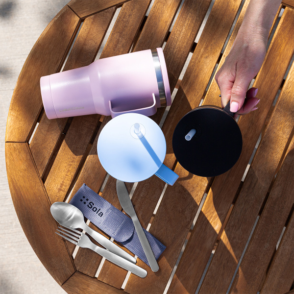 Thermo-Becher To Go Cup by Sola - schwarz matt