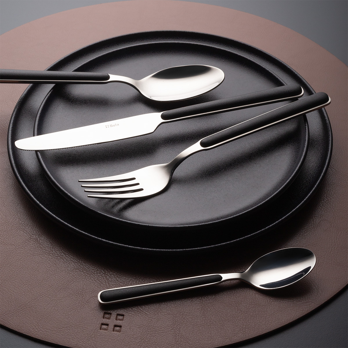 Besteckset 16-tlg. Gallery schwarz | Sola
