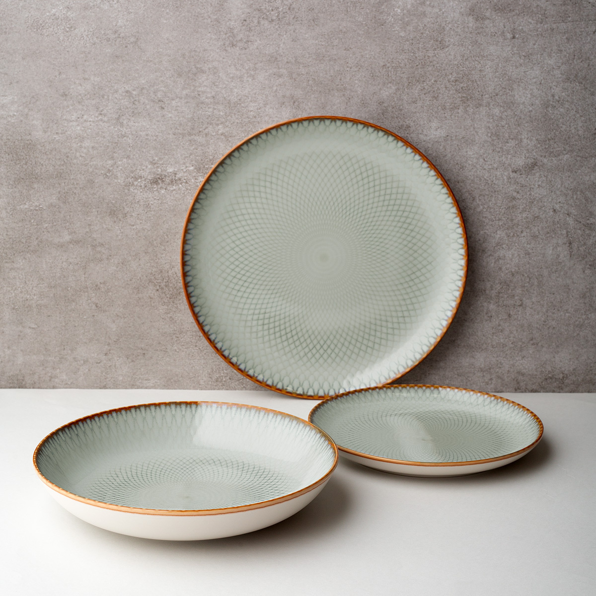 Tiefer Teller Coupe 23 cm 4er-Set - Elements Day Mandala