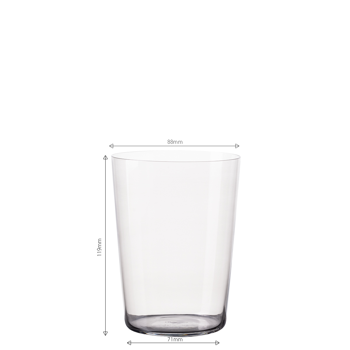 Tumbler Gläser grau 515 ml 6er-Set – 21st Century Glas Lunasol META Glass