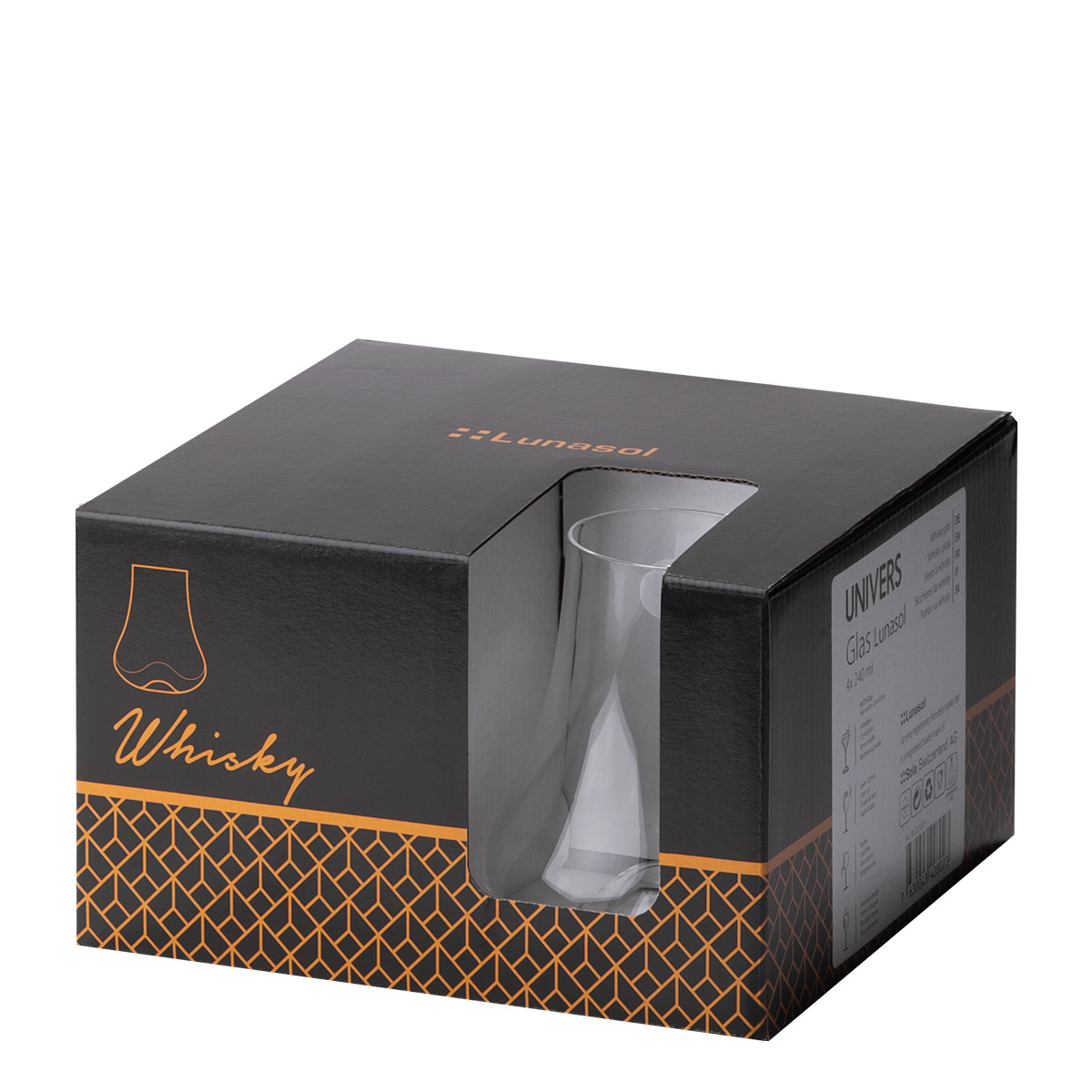 Whiskyglas Wave 240 ml, 4er-Set - Univers Glas Lunasol
