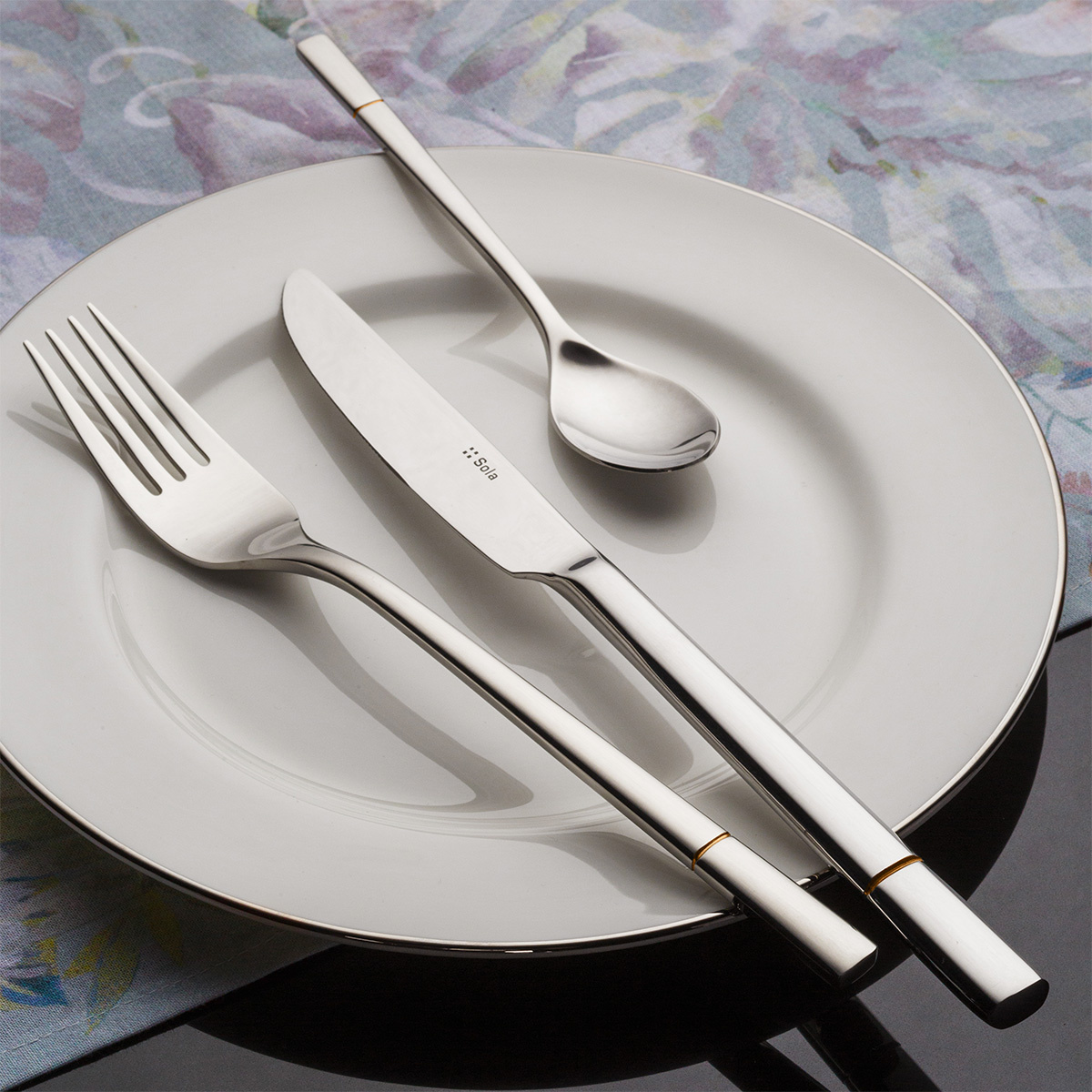 Dessertbesteck-Set 24-tlg. — Luxus Goldrille