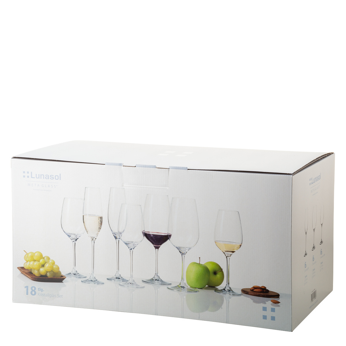 Starter-Set Gläser für den Haushalt 18-tlg. – Premium Glas Crystal