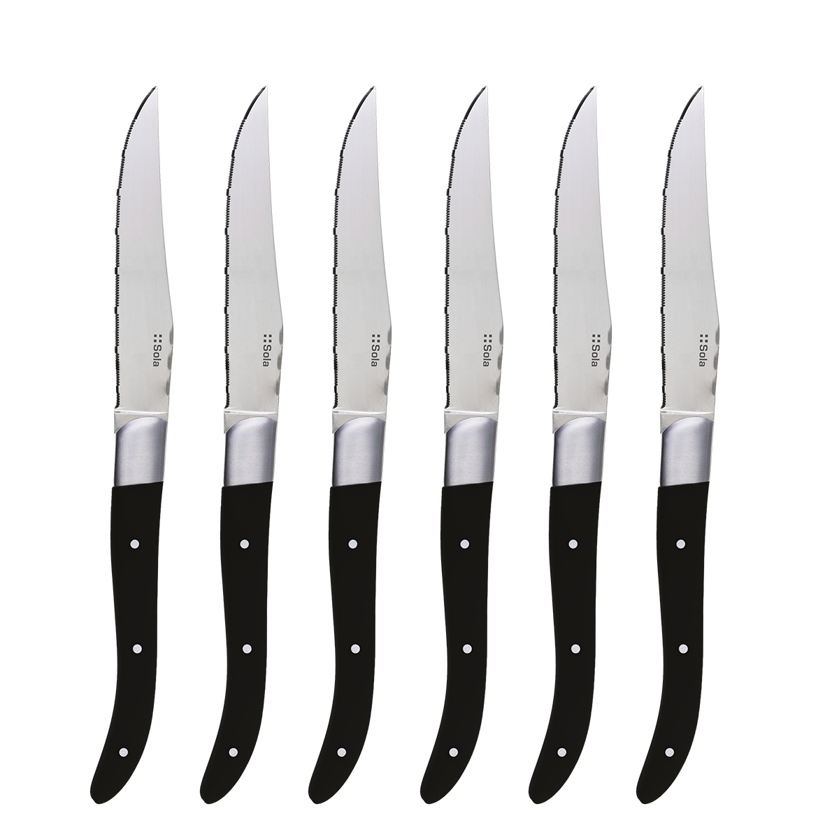 Steakmesserset 6-tlg. schwarz | Basic Country II