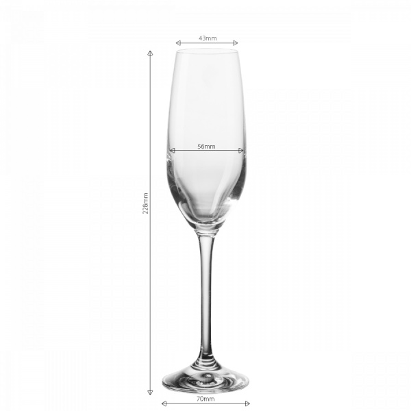 Sektgläser 205 ml 4er-Set - Univers Glas Lunasol META Glass