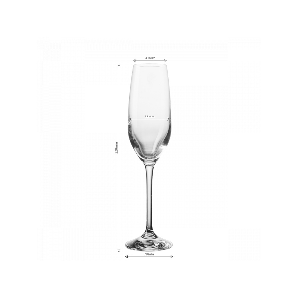 Sektgläser 205 ml 4er-Set - Univers Glas Lunasol META Glass