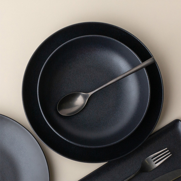Teller tief U-Coupe 21 cm - Basic black matt