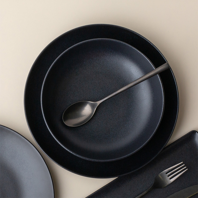 Teller tief U-Coupe 21 cm - Basic black matt