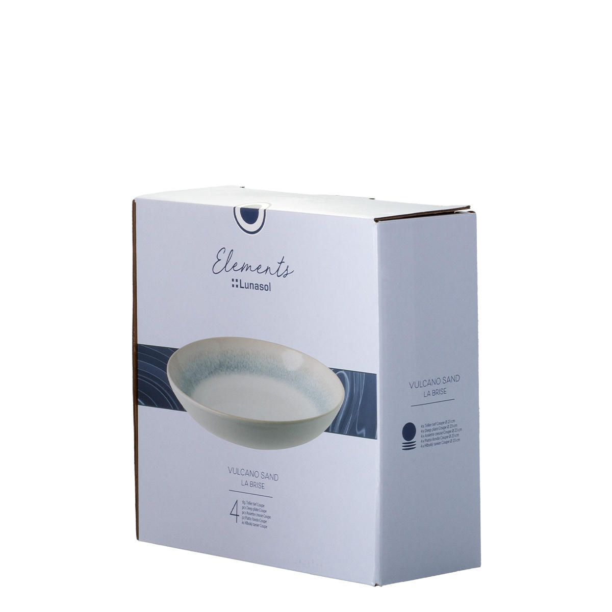 Set tiefer Teller 4 Stk. | Vulcano Sand la brise