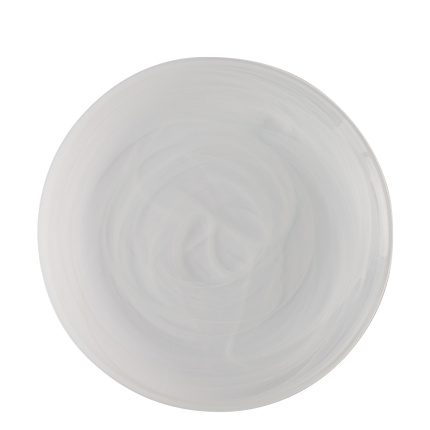 Teller flach weiss 28 cm - Elements Glas
