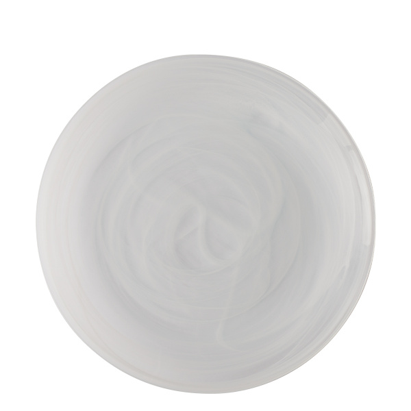 Teller flach weiß 28 cm - Elements Glass