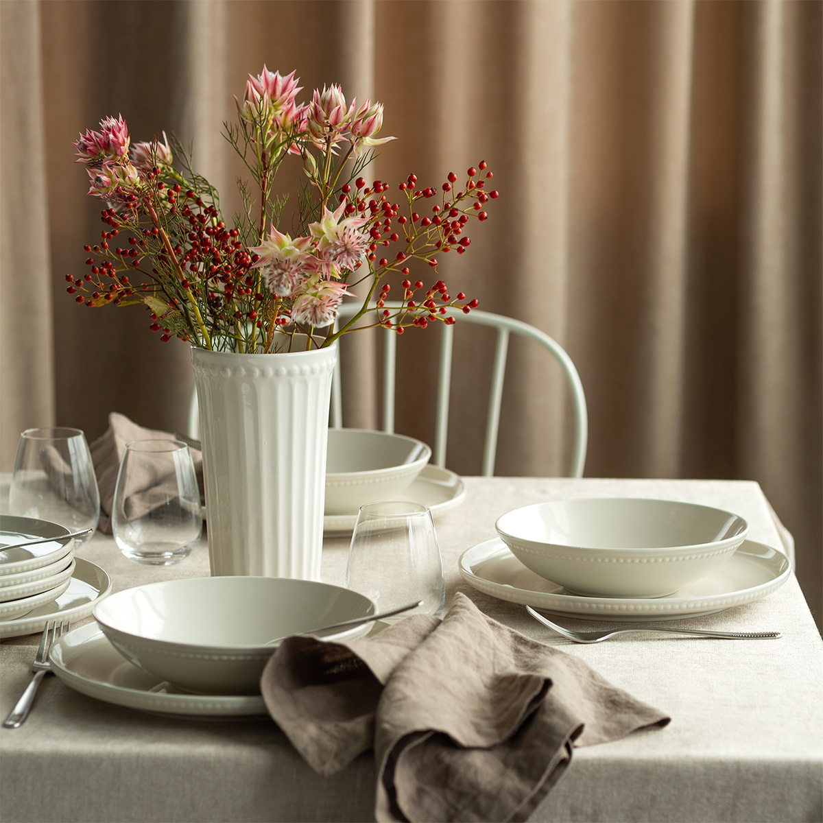 Tellerset 12-tlg. | Elements Pearl