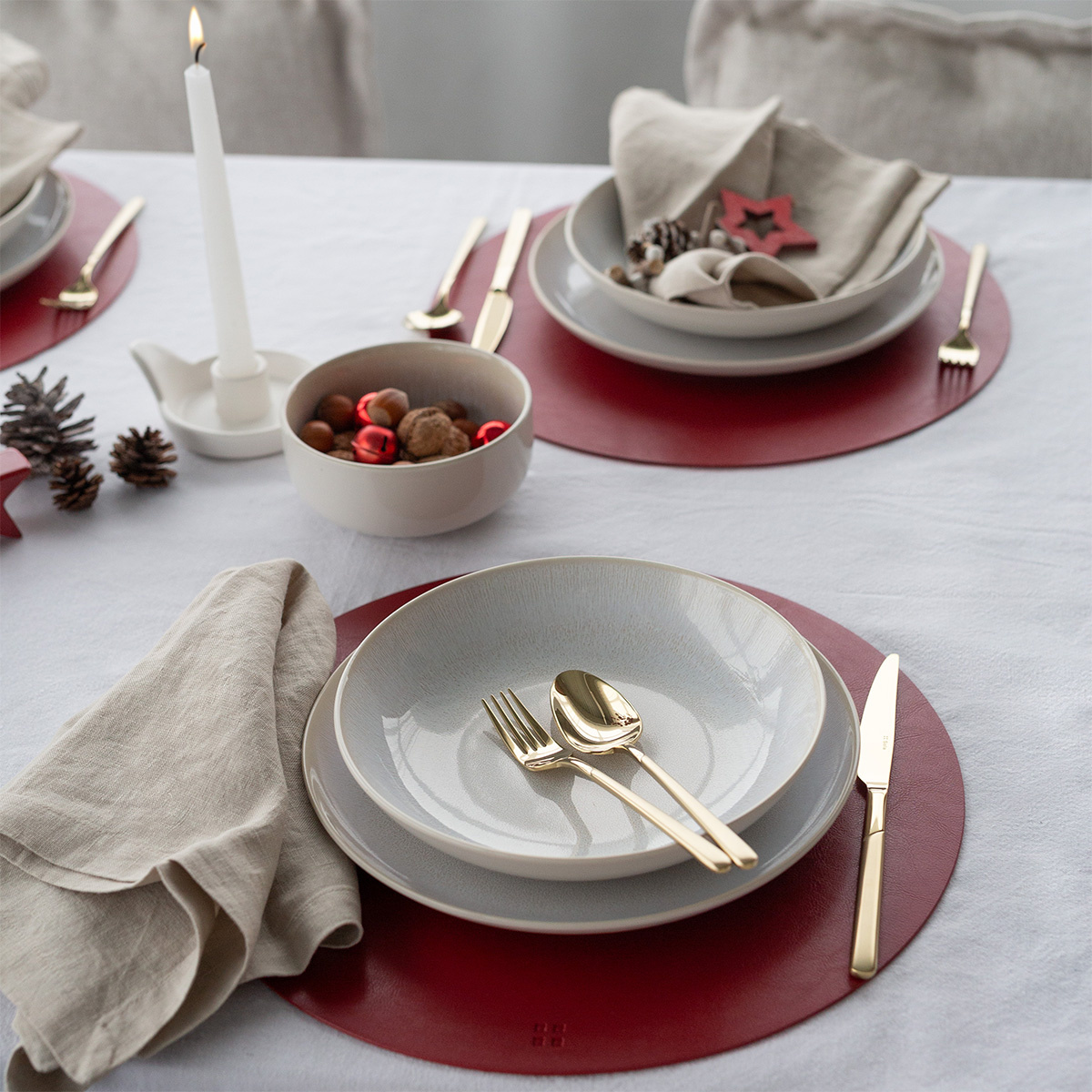 Bordeaux Tischset ø 38 cm – Elements Ambiente