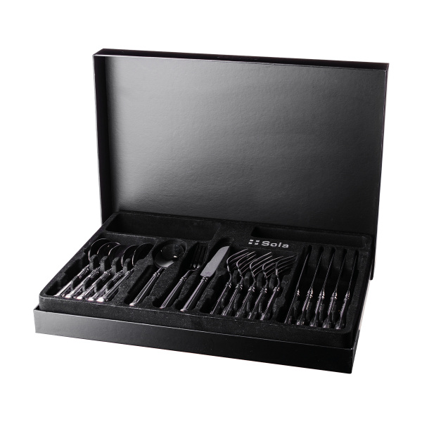 Besteckset 24-tlg. | Kreta Quarz Platinum Line