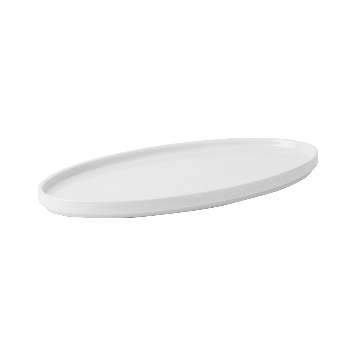 Teller flach oval U-Coupe 30.5 x 15.5 cm - FLOW Lunasol white