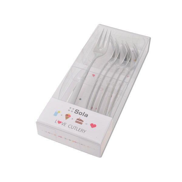 Kuchengabeln mit Herz 6-tlg. | Love Cutlery