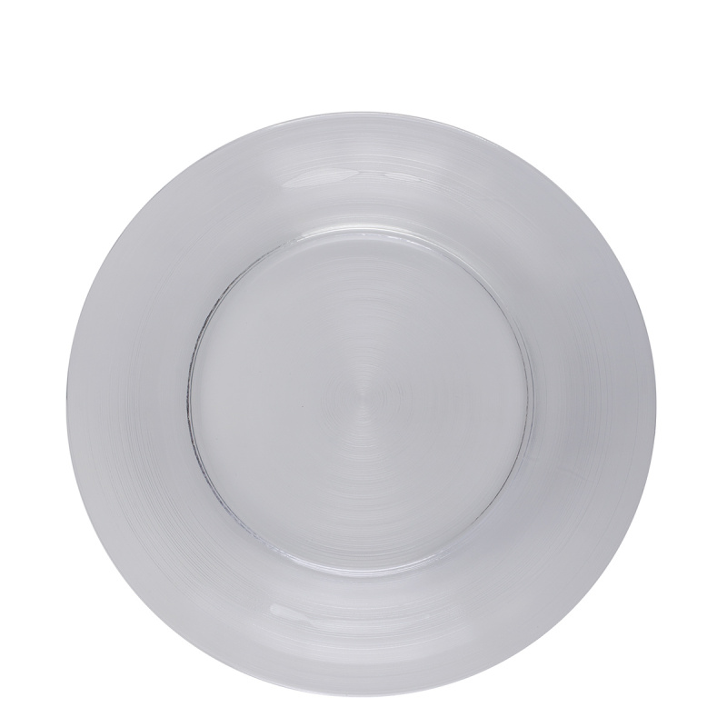 Flacher Teller 30 cm Set 4 Stk. - Basic Chic Glas