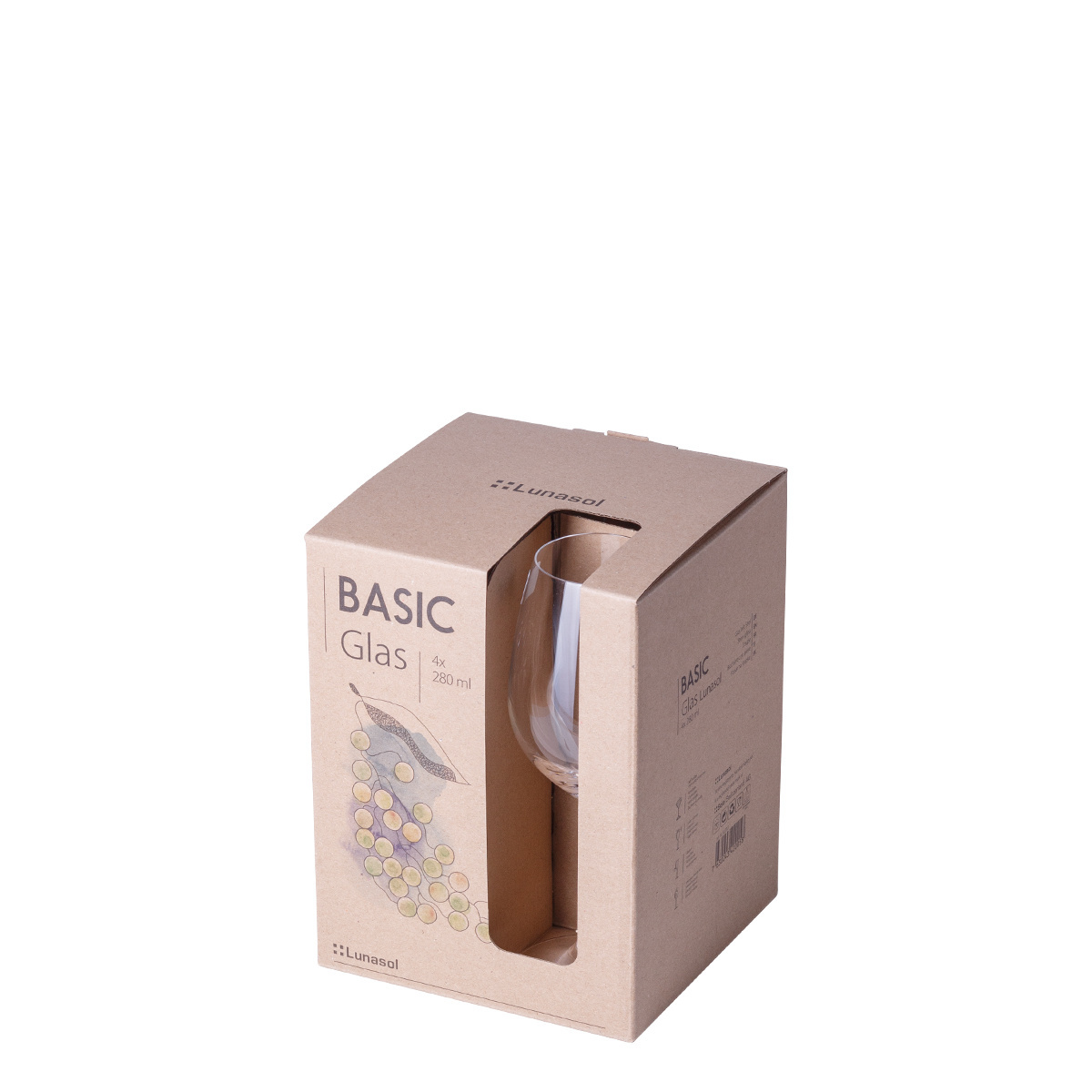 Weißweingläser 280 ml 4er-Set - BASIC Glas Lunasol META Glass