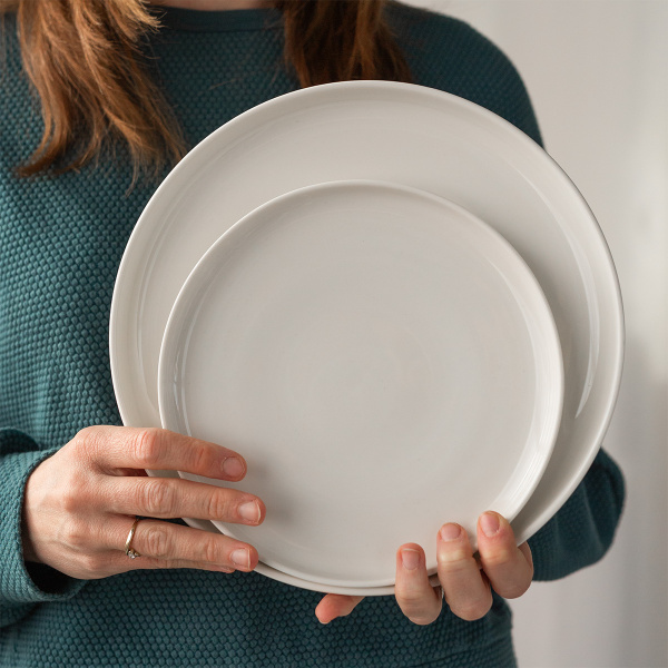 Dessertteller Coupe weiß 20 cm – Flow