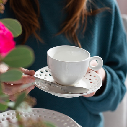 Mokka-Untertasse perforiert ø 12,5 cm — Flow Lunasol