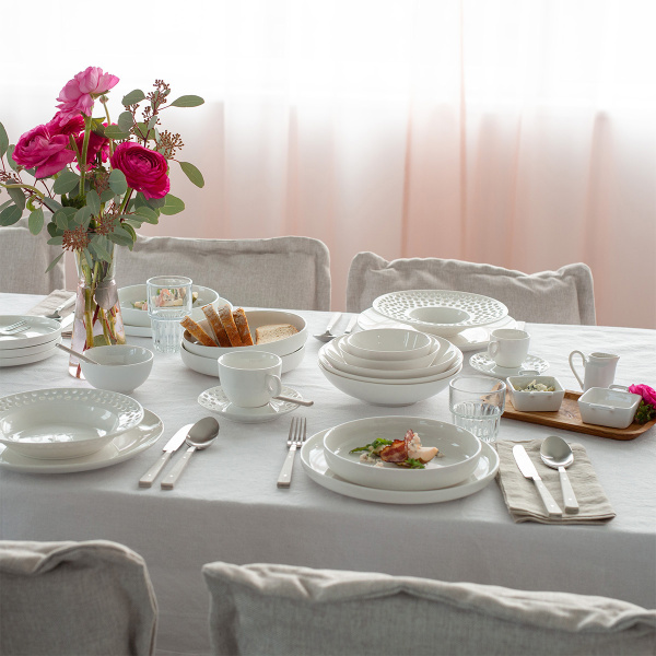 Flacher Teller Coupe 23 cm | Gaya Atelier White