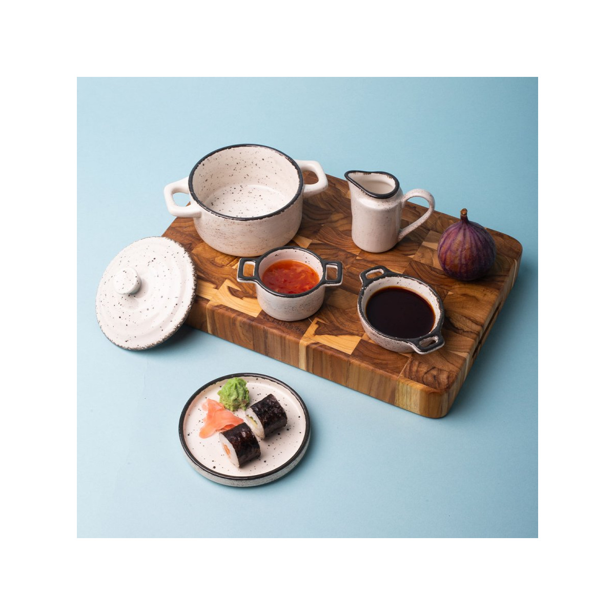 Schale oval Flowl Atelier grau mit Henkeln 7,9 x 7 cm - Gaya