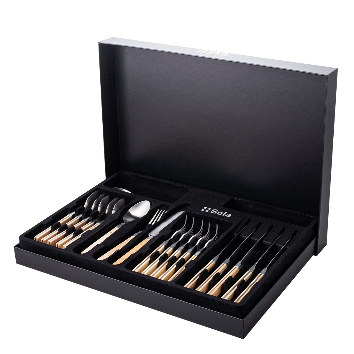 Besteckset 24-tlg. – Image Maple Wood