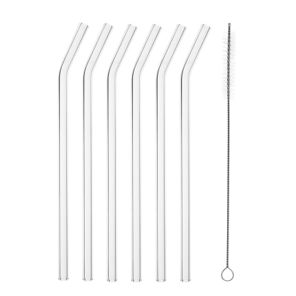 Trinkhalm gebogen 6er Set