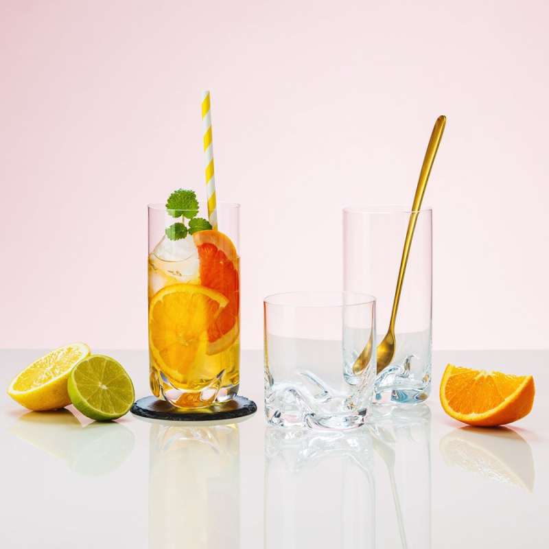 Gläser mit beigem Boden Longdrink 350 ml 6er-Set - Anno Glas Lunasol Color