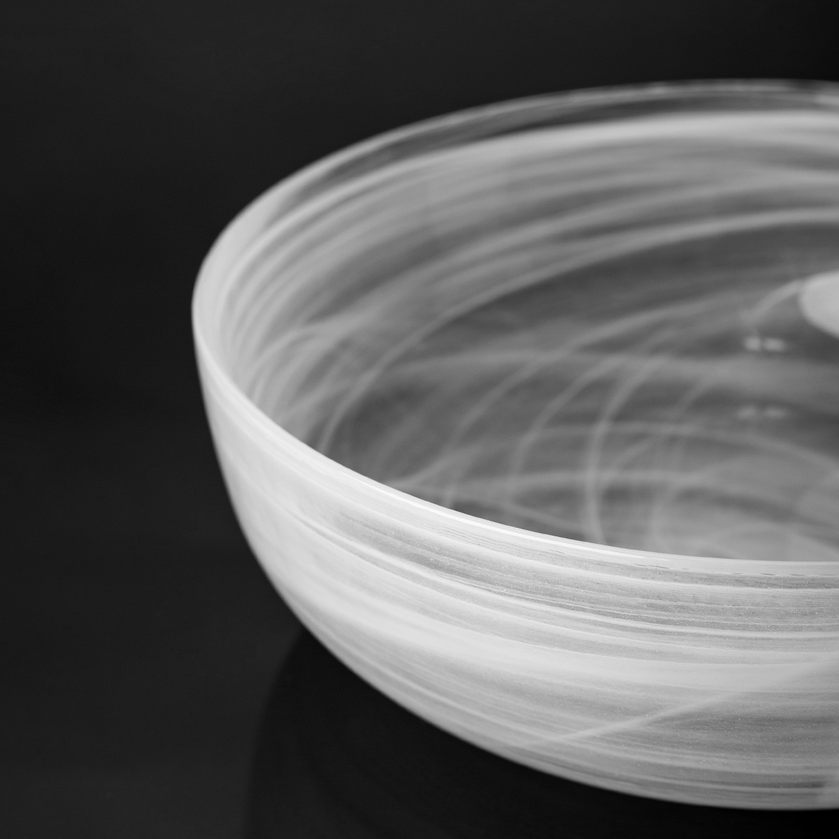 Schale weiß 21 cm - Elements Glass