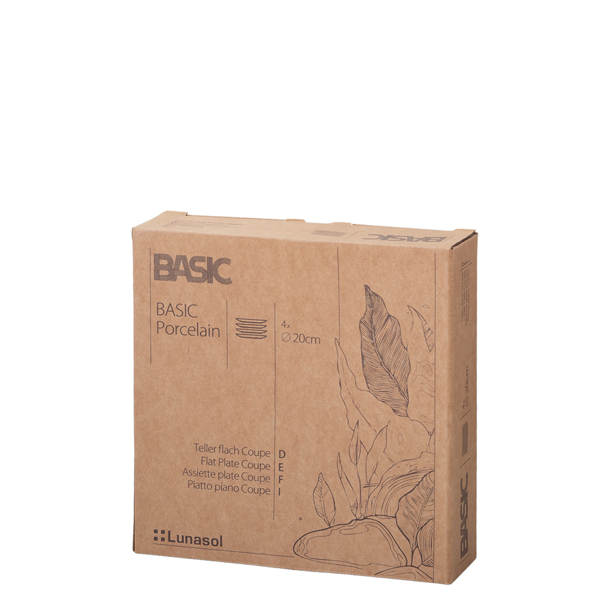 Flache Teller Coupe 20 cm 4 Stk. | Basic Lunasol