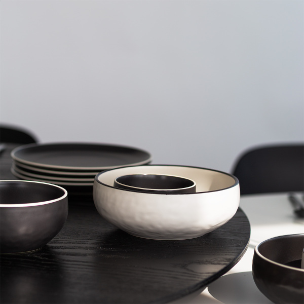 Schale 19,3 cm | Elements Yin & Yang white