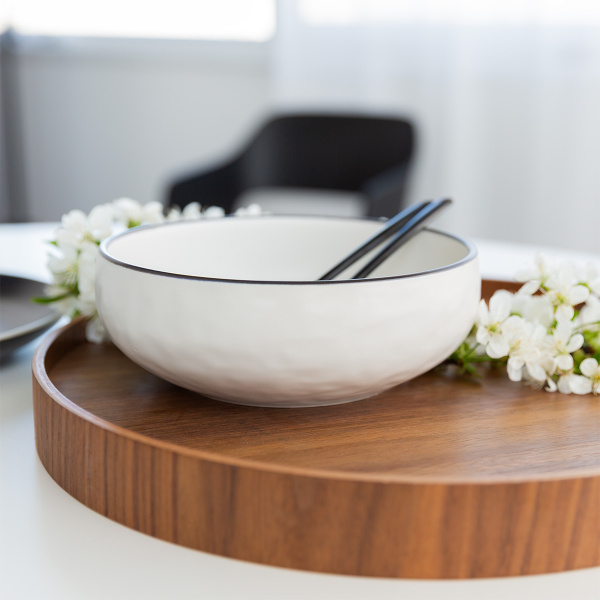 Schale 19,3 cm | Elements Yin & Yang white