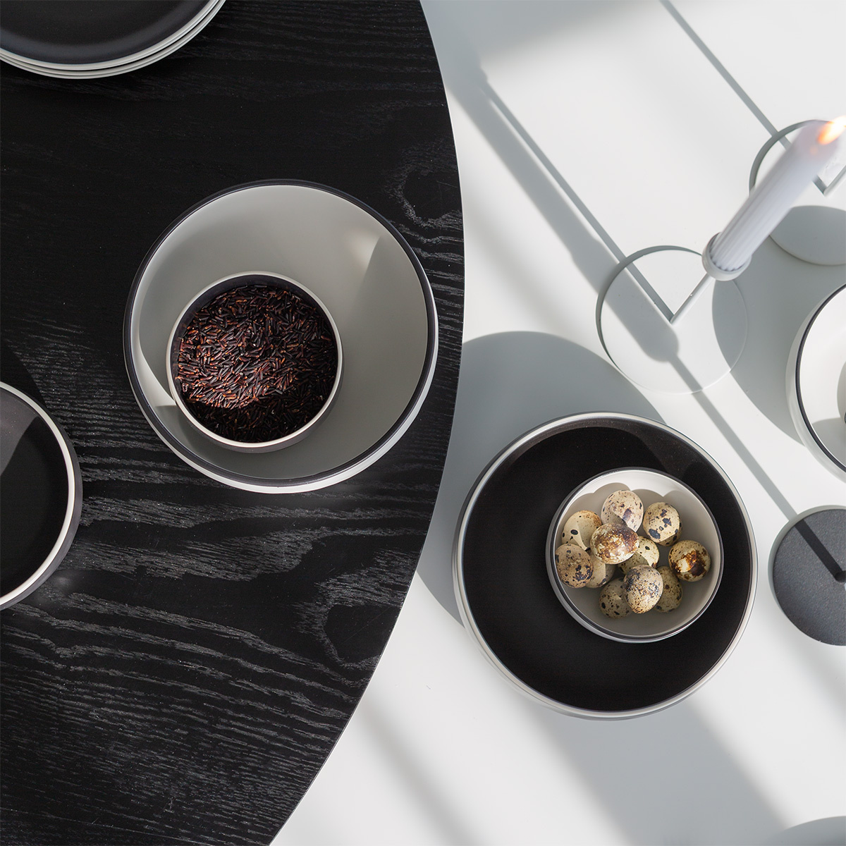 Schale 11 cm | Elements Yin & Yang black