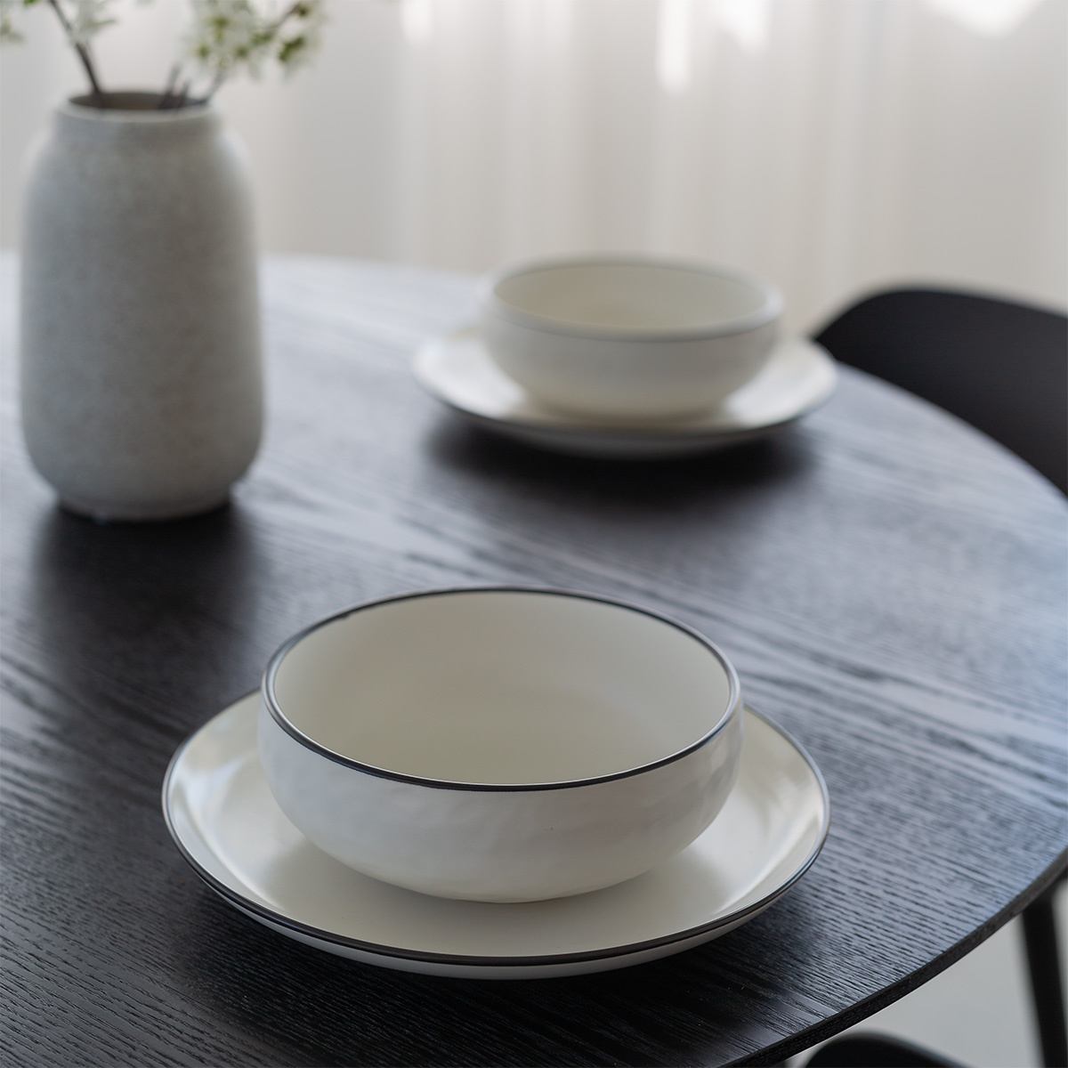 Schale 19,3 cm | Elements Yin & Yang white