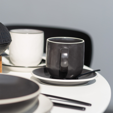 Kaffeeset 12-tlg. | Elements Yin & Yang black
