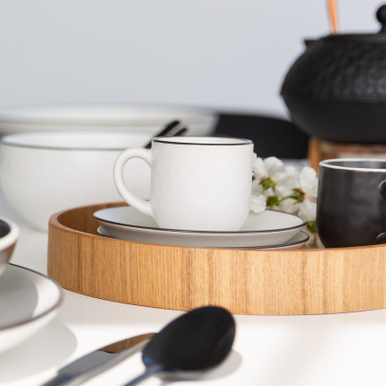 Kaffeeservice 12-tlg. | Elements Yin & Yang white