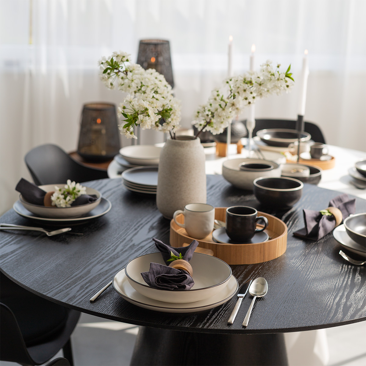 Tellerset 18-tlg. | Elements Yin & Yang white