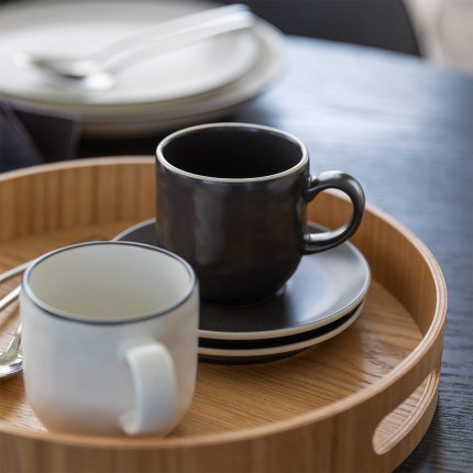 Tassenset 12-tlg. | Elements Yin & Yang black