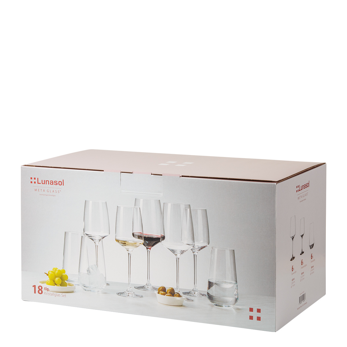 Geschirr-Starterset 60-tlg. | Premium Platinum silver