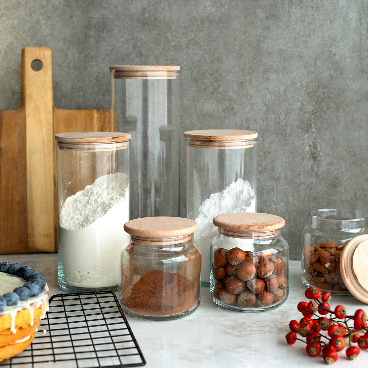 Glasbehälter mit Deckel 1,88 l | Basic Kitchen